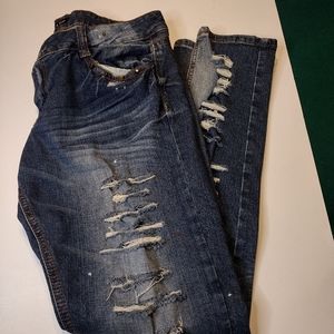 Hollywood & Vine Size 13 Distressed Rips Holes. Stains all purpose part of jean